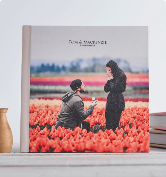 Engagement photo album cover