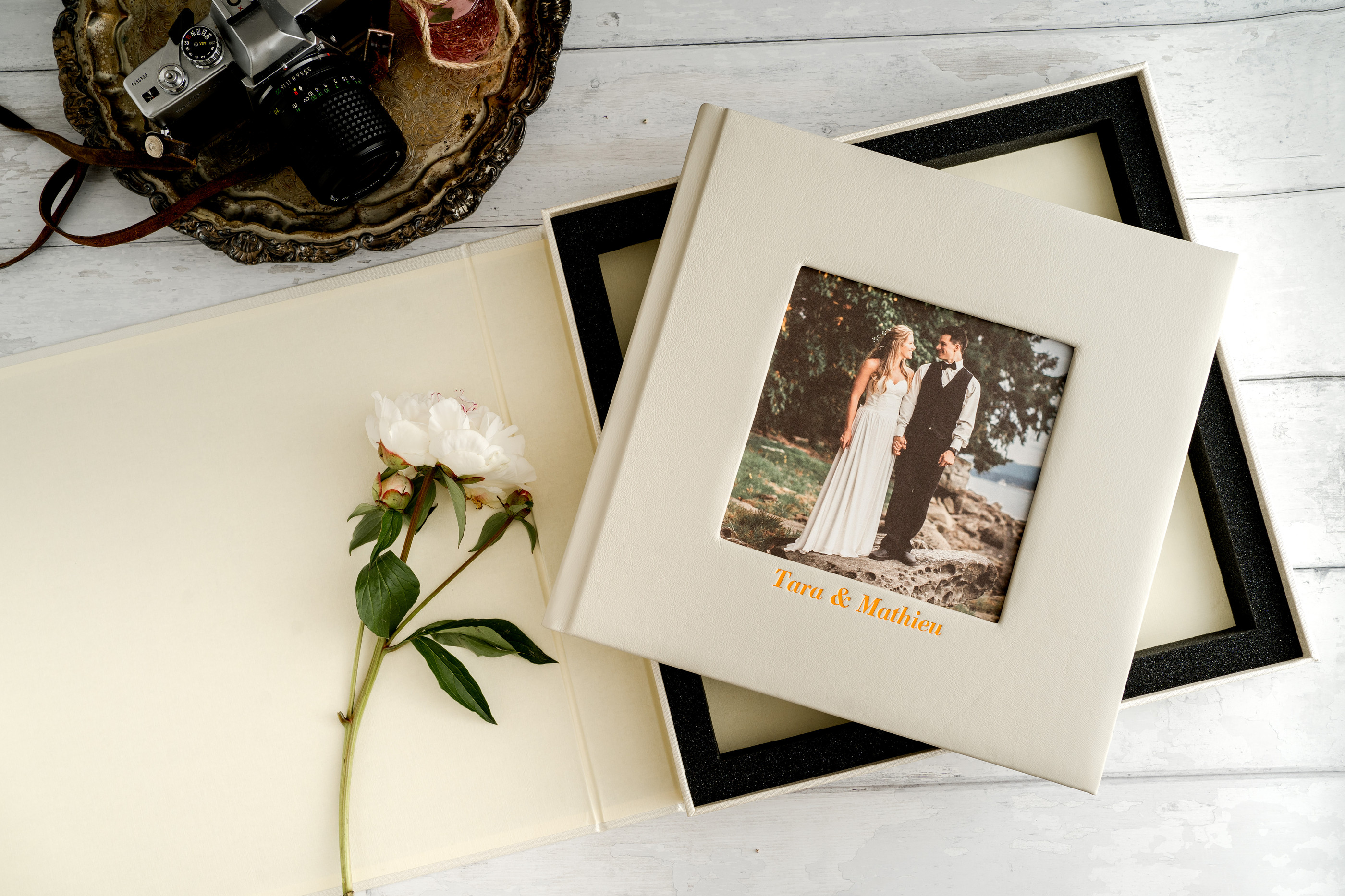 Hochzeitsalbum Profifotograf in Geschenkbox