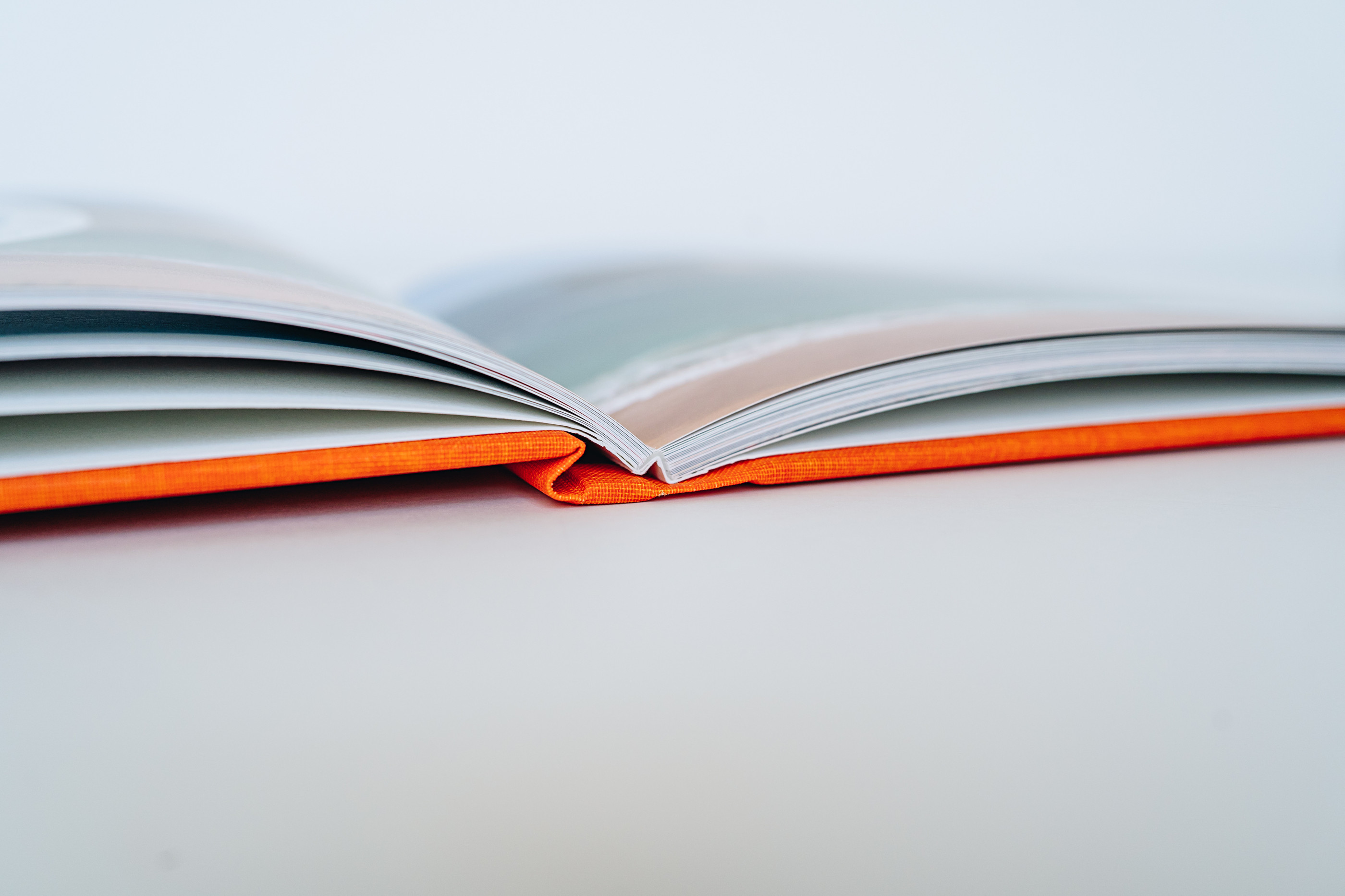 View of family photo book binding