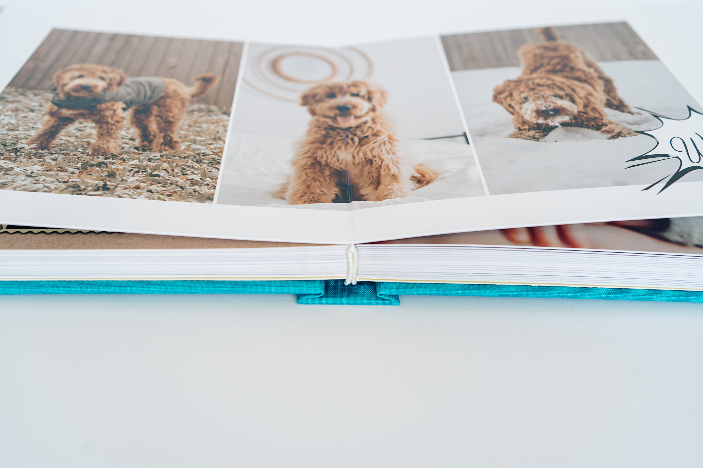 Travel photo book with thick layflat pages