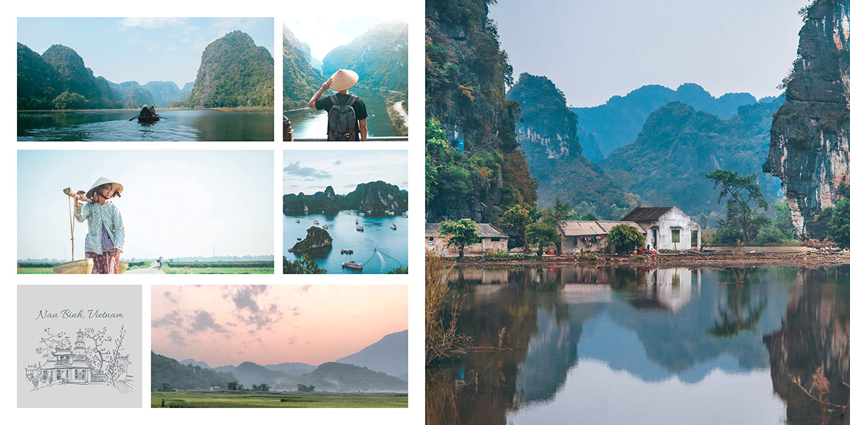 Travel photo book design examples